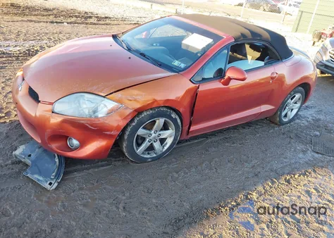 2007 Mitsubishi Eclipse Spyder Gs z USA, uszkodzony, nr VIN 4A3AL25F47E001344
